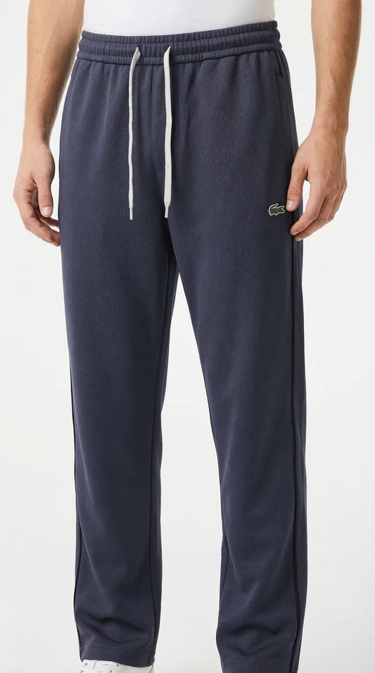 Lacoste Loose Fit Pique Track Trousers - Heathered Navy
