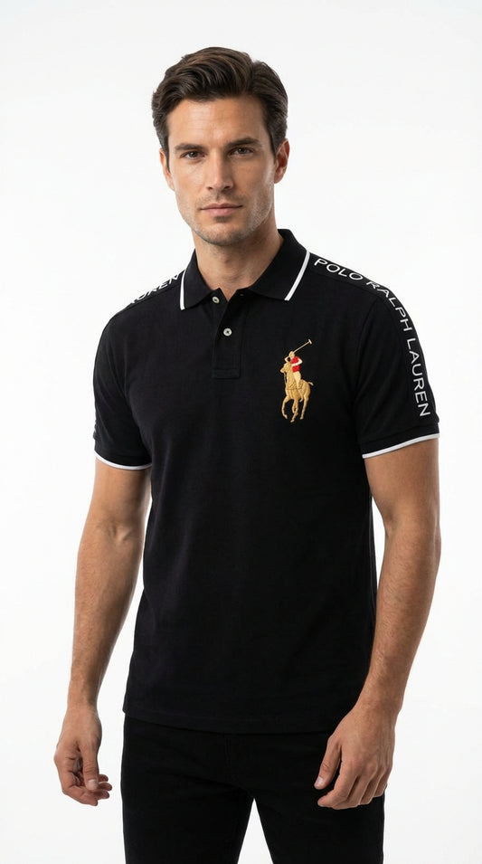 Ralph Lauren Signature Lux: Black & White Monogram Polo