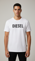Diesel Lateral Branding Prime Tee – White