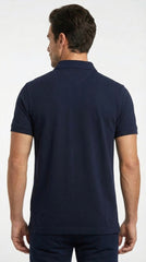 Tommy Hilfiger Tri-Color: Navy & White Vertical Stripe Polo