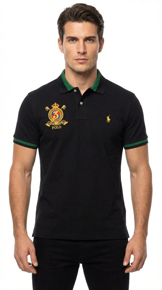 Ralph Lauren Crest Edition: Black with Forest Green Trim