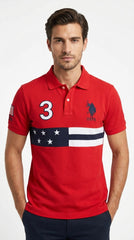 USPA Icon Series: Red American Pride Polo