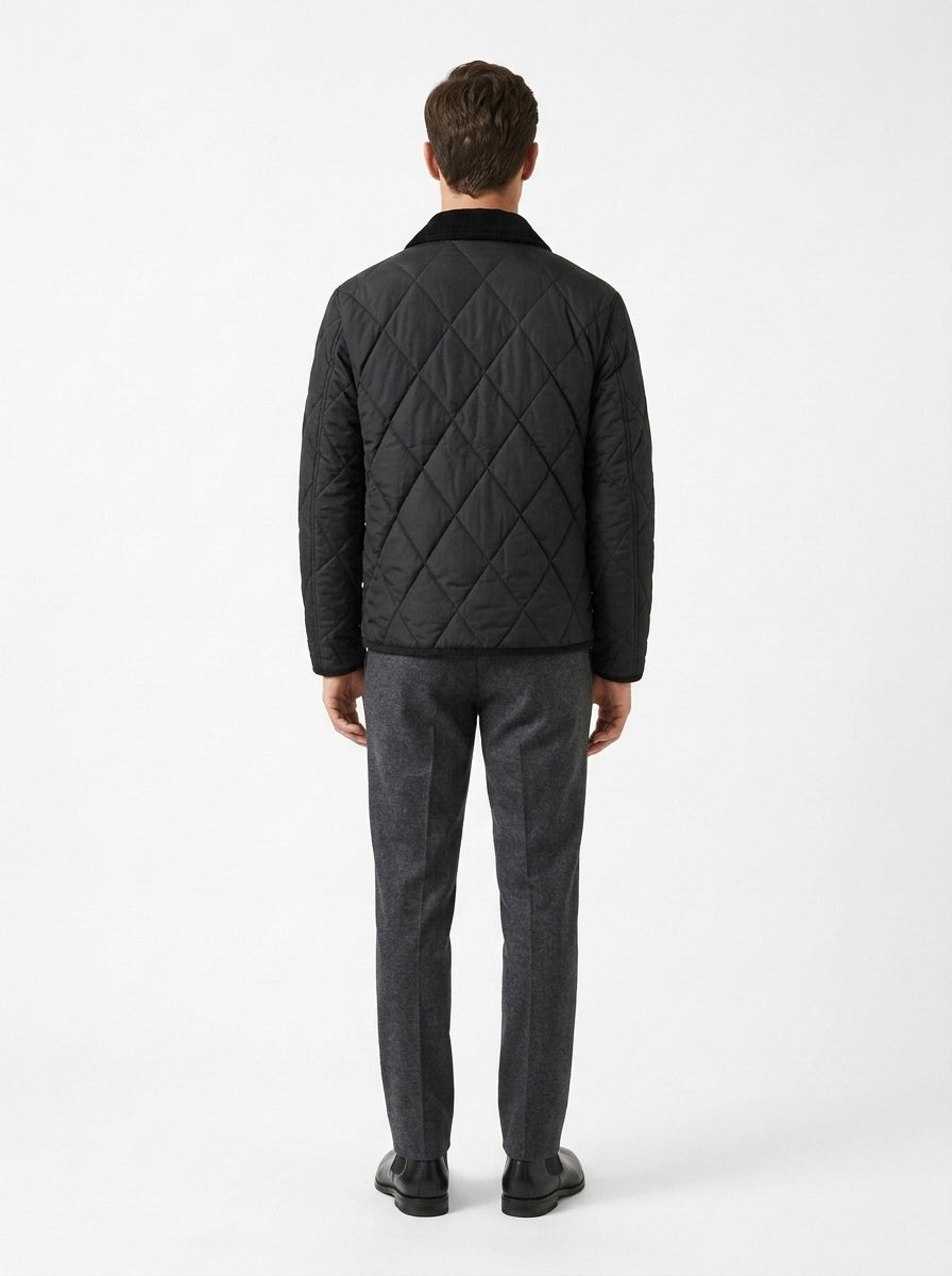 QUILTED JACKET WITH DIAMOND QUILTED JACKET