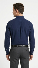 Ralph Lauren Classic Fit Linen Shirt – Navy Blue