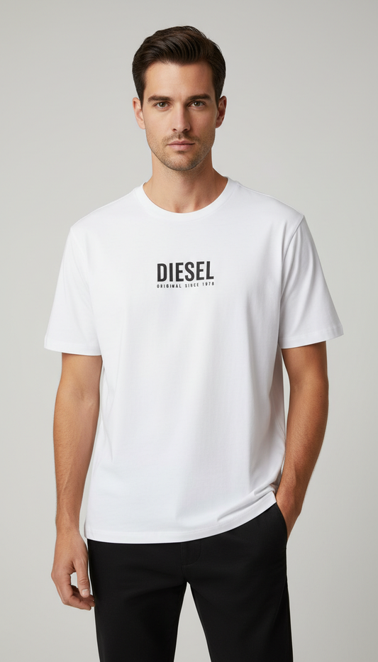 Diesel Essential Heritage Crew Tee - White