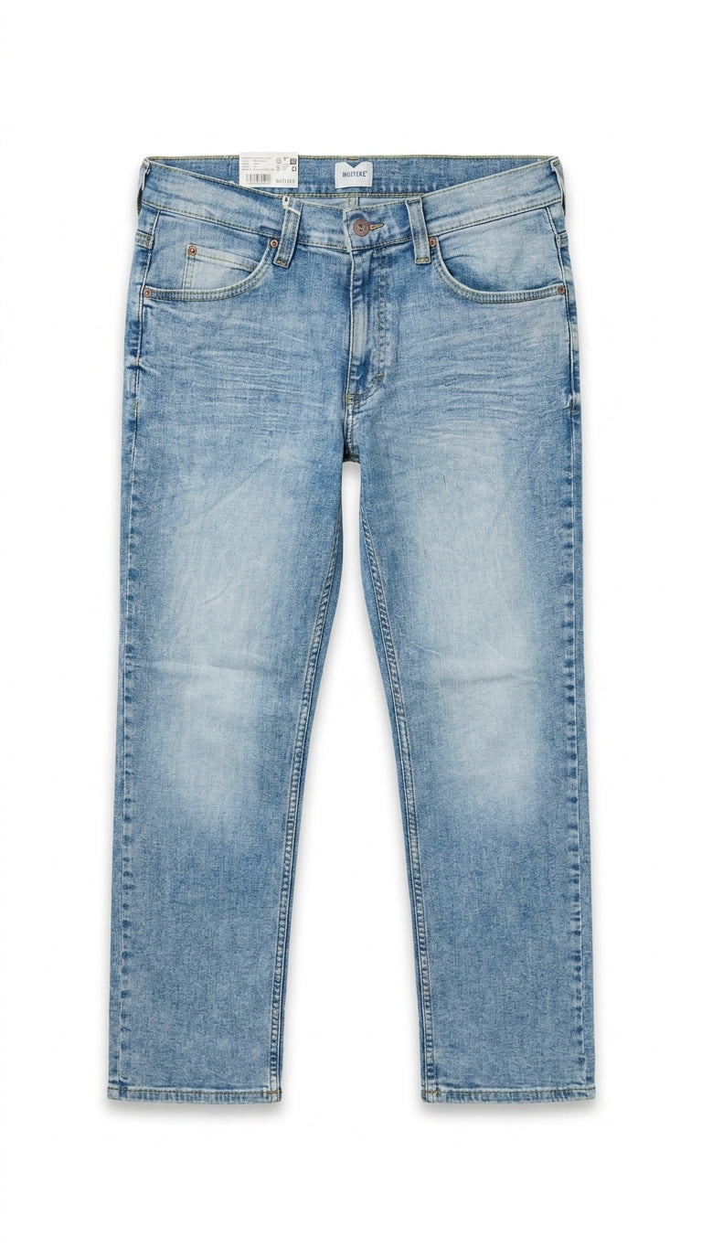 Mustang Men’s Bleach Blue Stonewashed Jeans