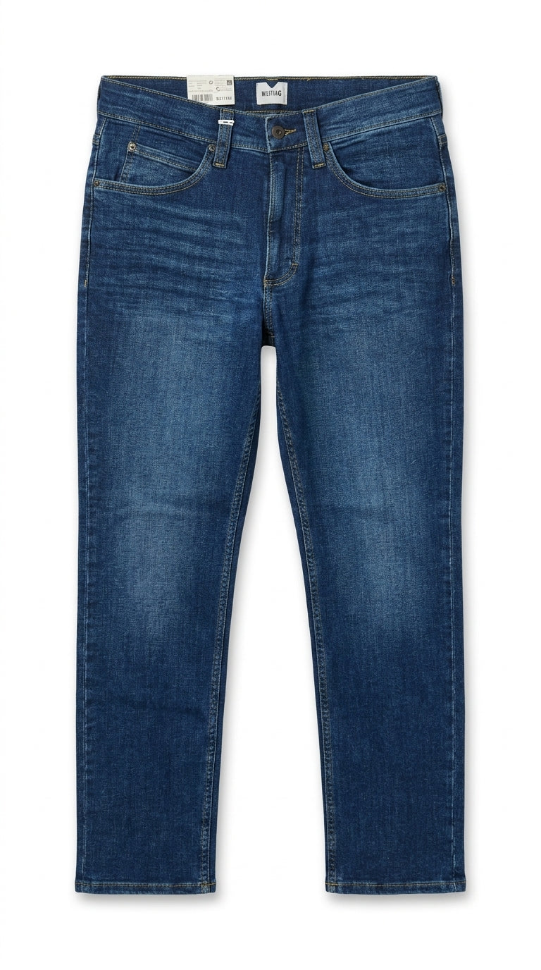 Mustang Men’s Classic Blue Mid-Wash Jeans