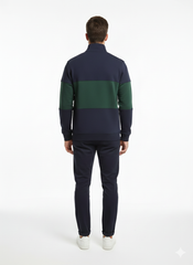 Gant Color Block Half-Zip Sweatshirt Navy/Green