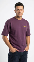 DropSize "Hustle Club" Graphic Tee – Deep Plum