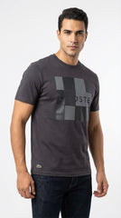 Lacoste | Men’s Checkerboard Graphic T-Shirt – Anthracite Grey