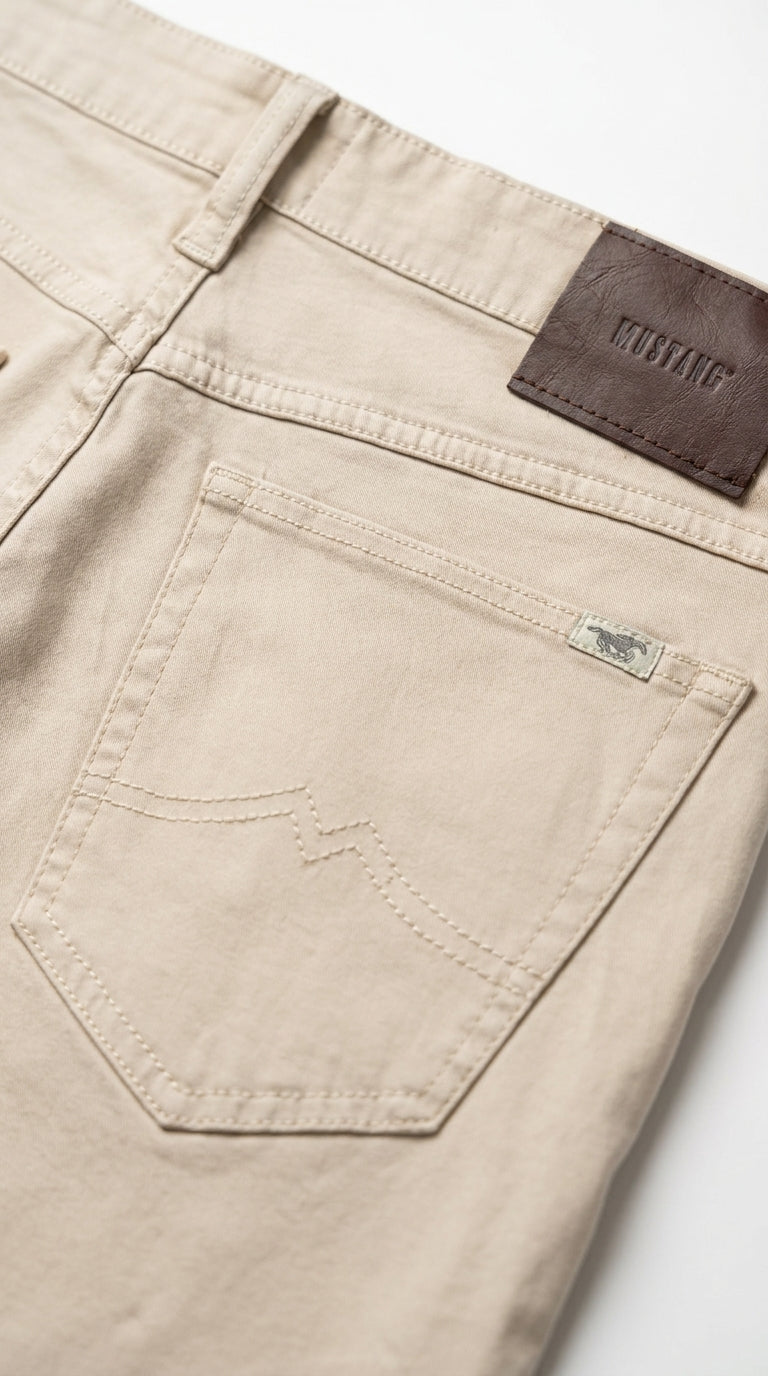 Mustang Men’s Light Stone Beige Pants