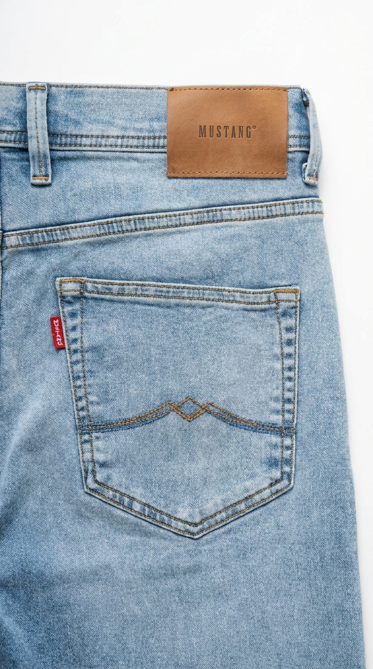 Mustang Men’s Light Ice Blue Jeans.