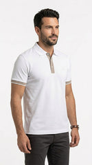 BOSS Contrast-Placket Luxury Polo