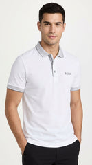 BOSS Contrast-Placket Luxury Polo