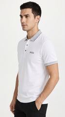 BOSS Contrast-Placket Luxury Polo