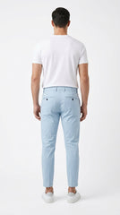 Premium Cotton Essential Chinos – Sky Blue