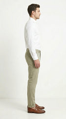 Premium Cotton Essential Chinos – Khaki Sage