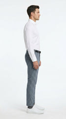 Premium Cotton Essential Chinos – Heathered Blue