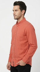 JACK & JONES Men’s Casual Shirt – Terracotta
