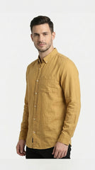 JACK & JONES Men’s Casual Shirt – Mustard Gold