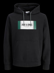 Men Black Logo Print Hayato Sweatshirt