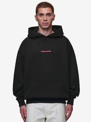 Men Colne Logo Oversized Black Hoodie