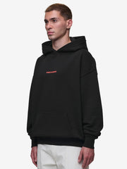Men Colne Logo Oversized Black Hoodie