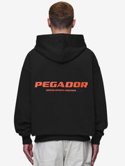 Men Colne Logo Oversized Black Hoodie