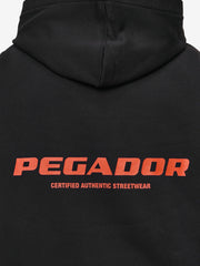 Men Colne Logo Oversized Black Hoodie