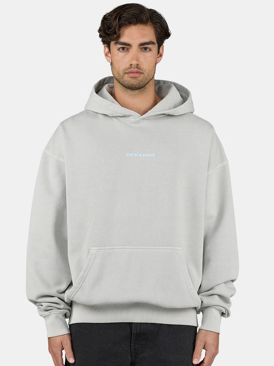 Men Colne Logo Oversized Gray Hoodie