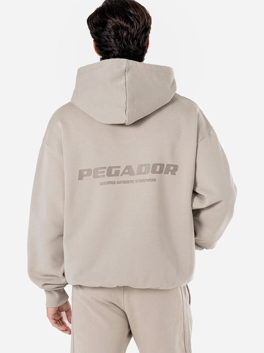 Men Colne Logo Oversized Light Brown Hoodie