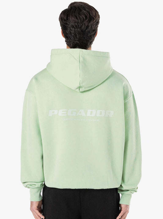 Men Colne Logo Oversized Light Green Hoodie