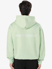 Men Colne Logo Oversized Light Green Hoodie