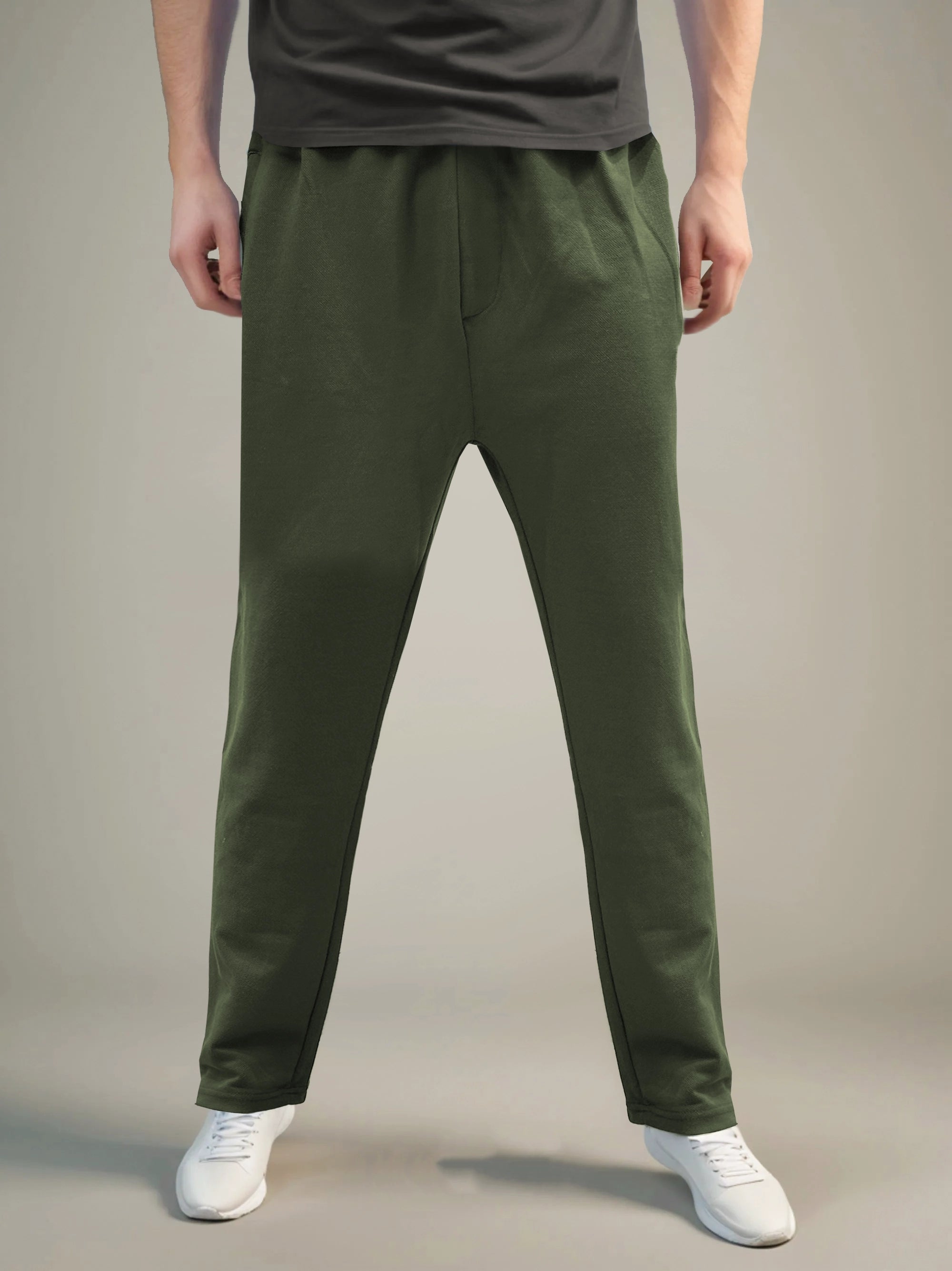 Men High Quality Pk Interlook Green Trouser