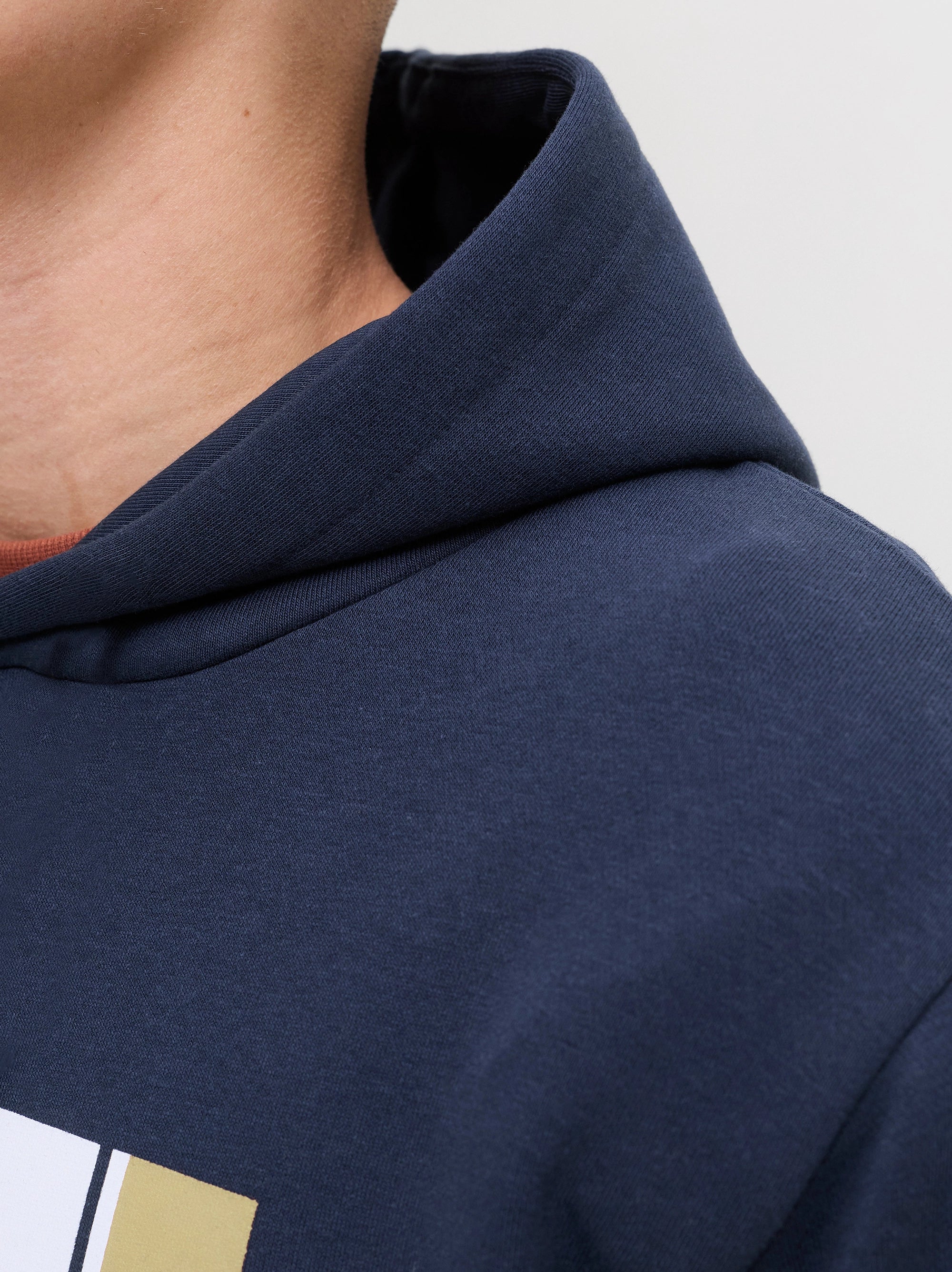 Men Navy Blue Logo Print Hayato Sweatshirt