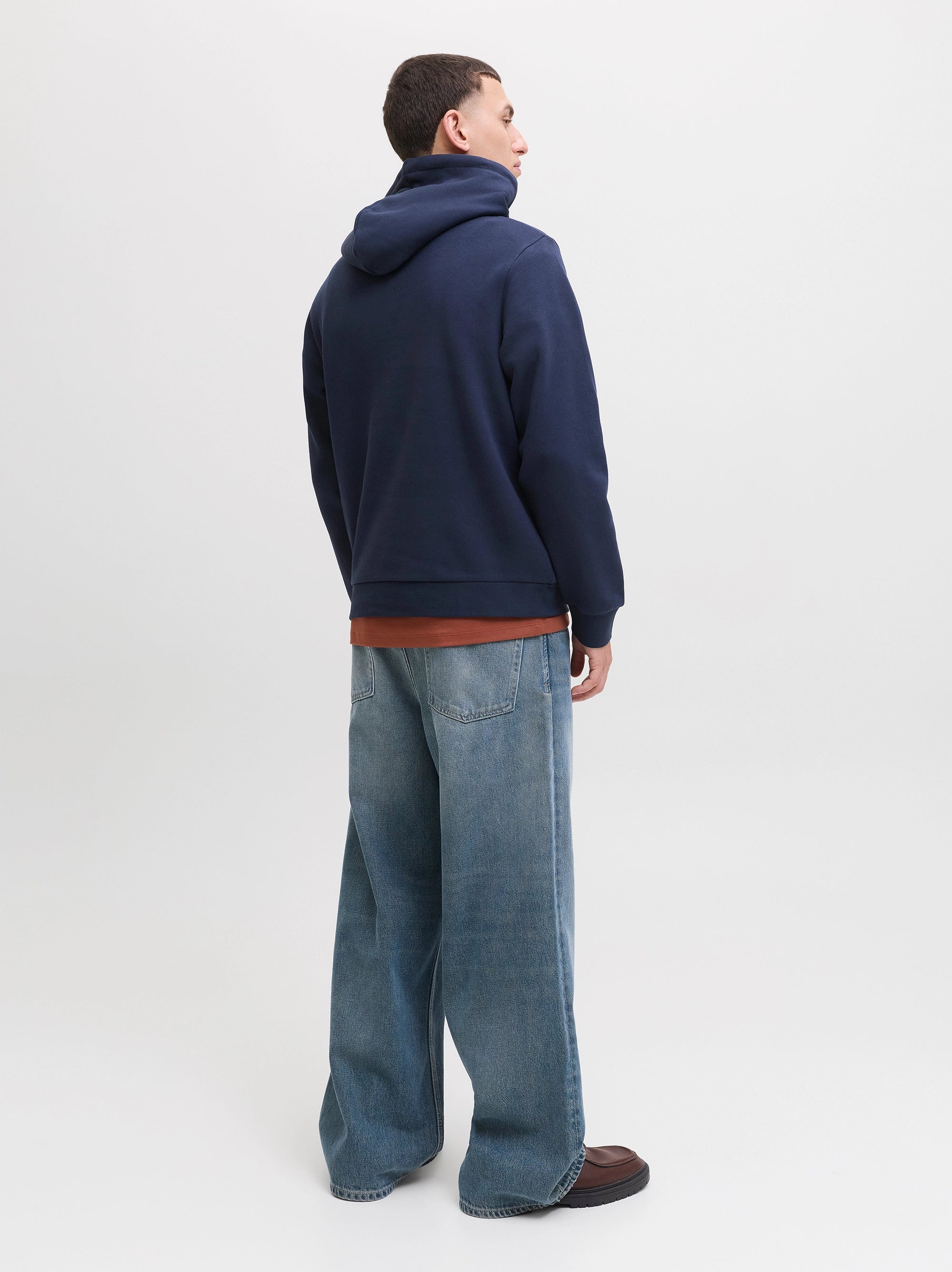 Men Navy Blue Logo Print Hayato Sweatshirt