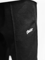 Men Plain Stripe Line Trouser In Black