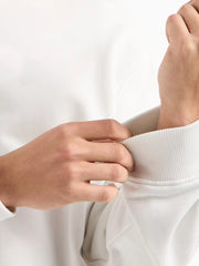 Men Embroidery Logo White Sweatshirt