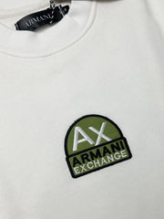 Men White Embroidery Logo Sweatshirt