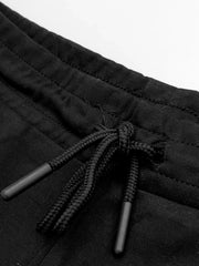 Men's Black Embroidery Logo Shorts