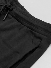Men's Black Embroidery Logo Shorts