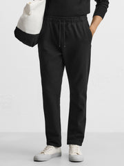 Men's Black Lining Textured Jogger Stretch Pants