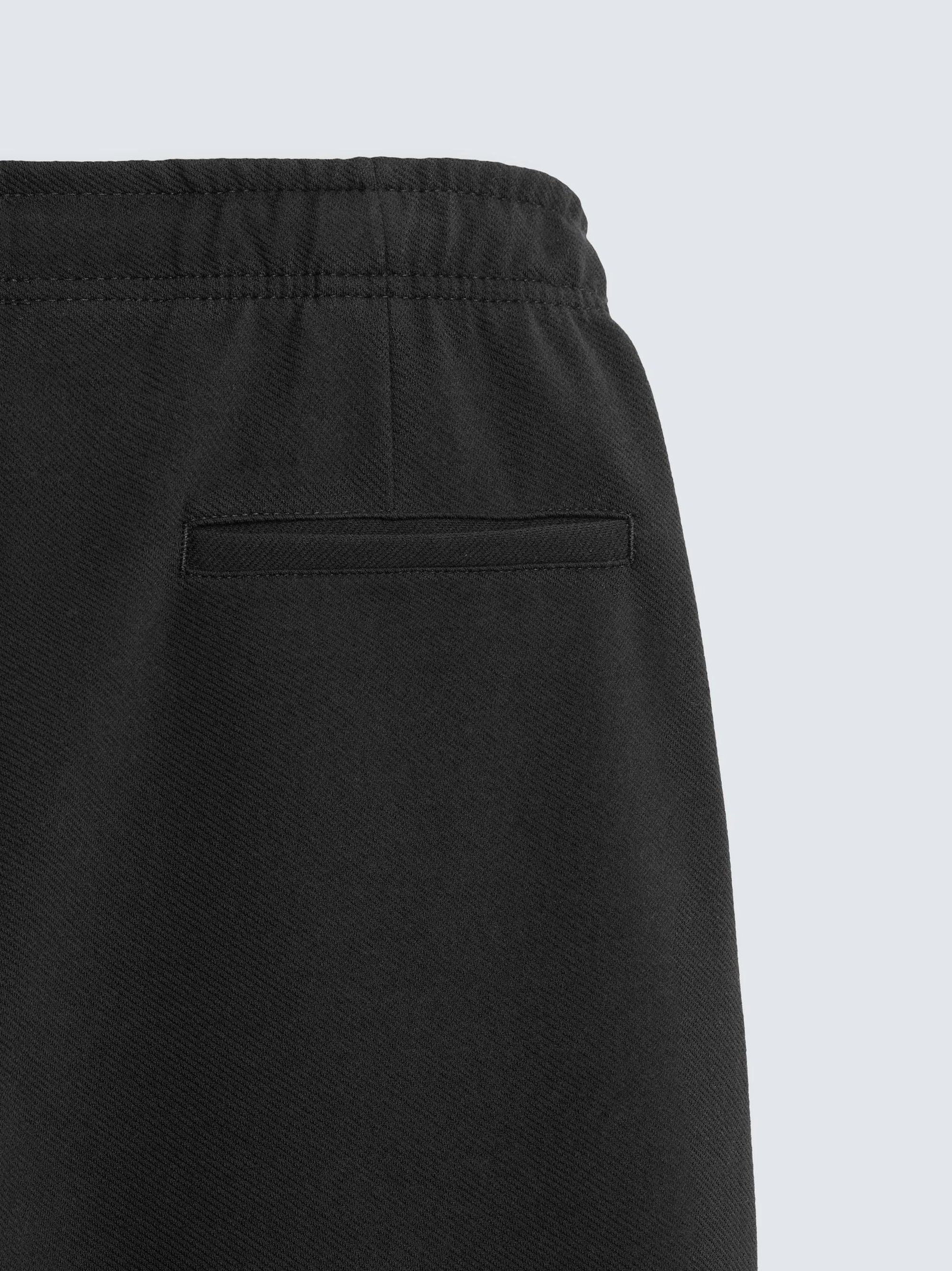 Men's Black Lining Textured Jogger Stretch Pants