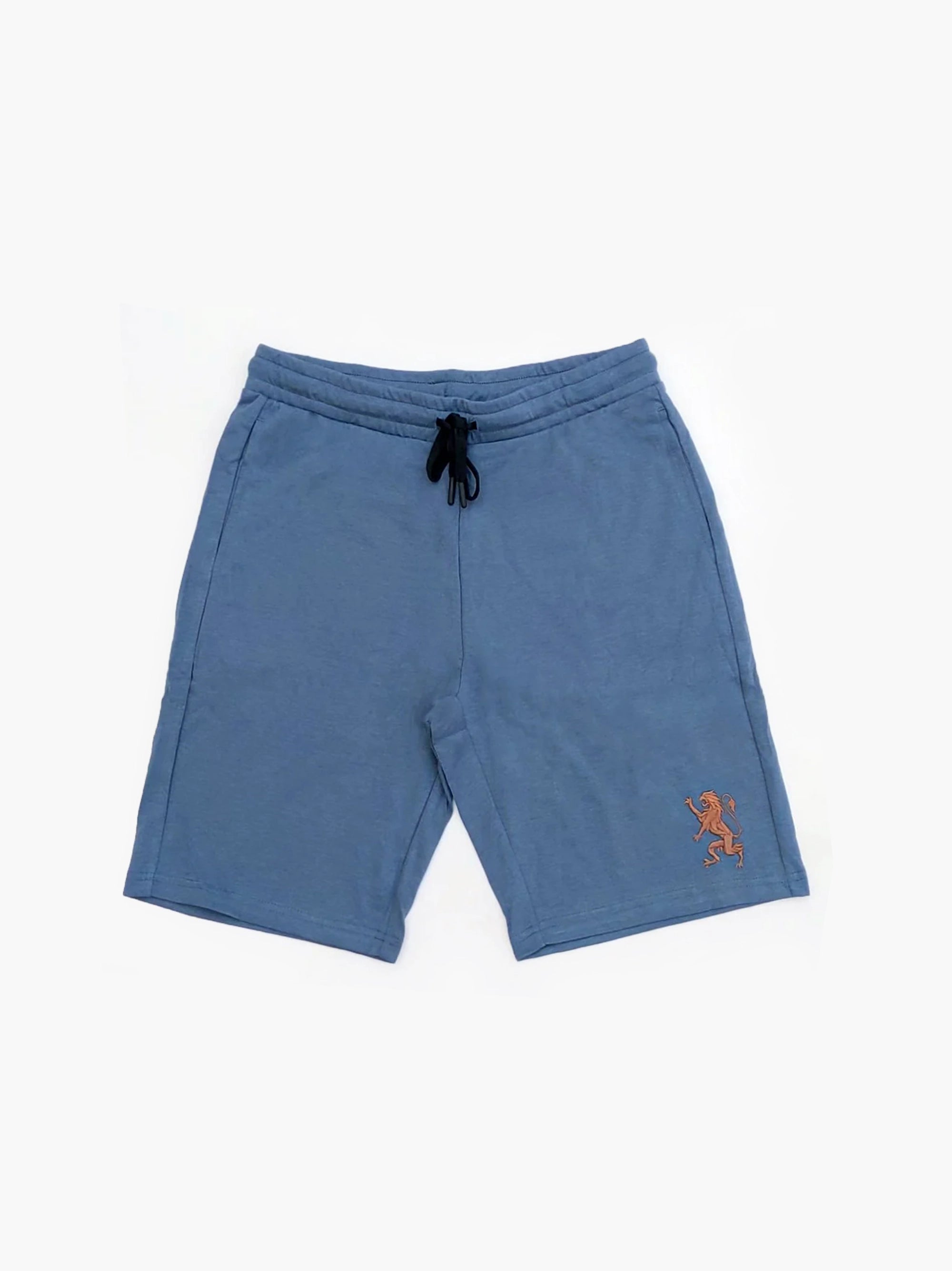 Men's Blue Embroidery Logo Shorts