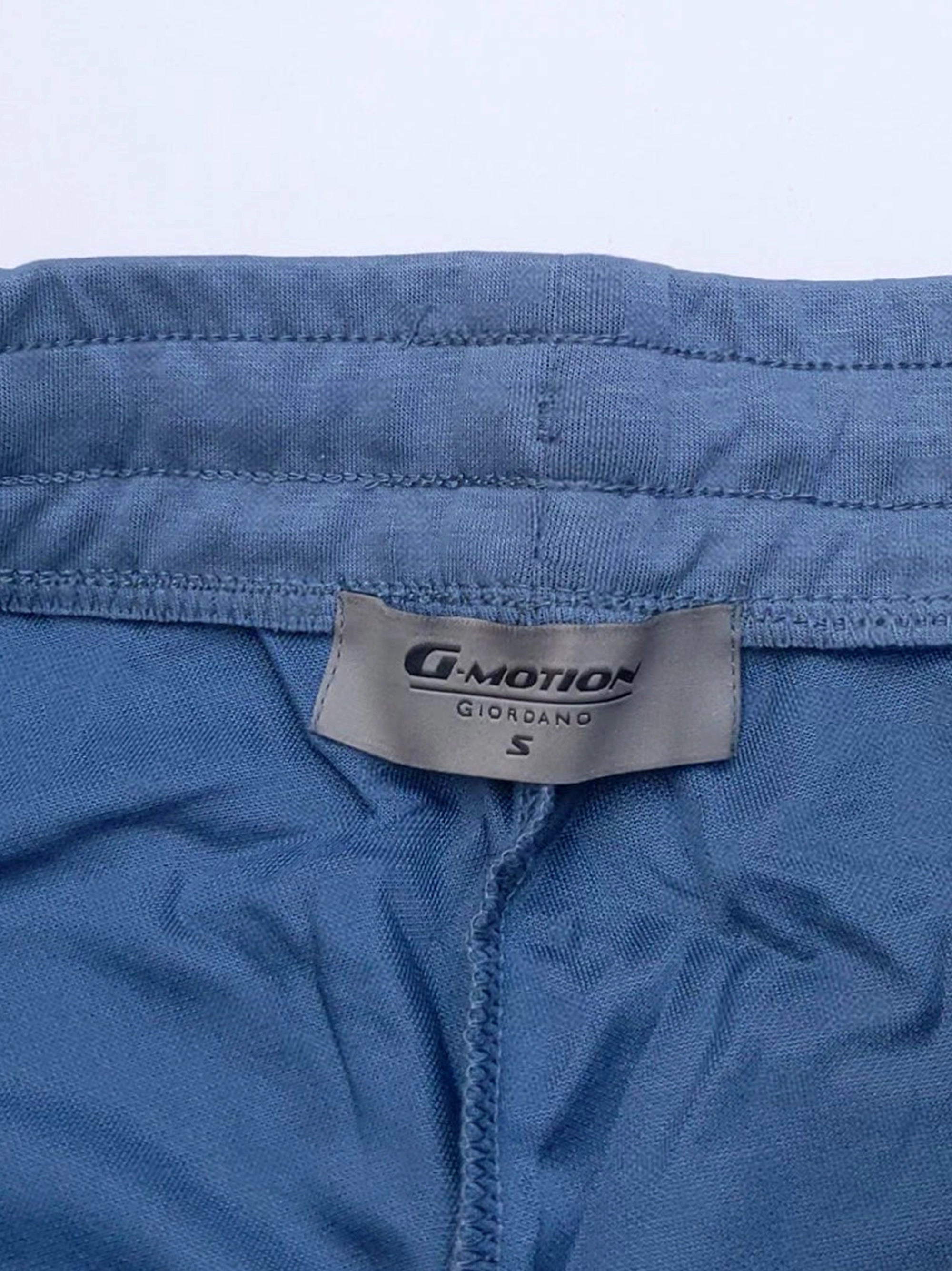 Men's Blue Embroidery Logo Shorts