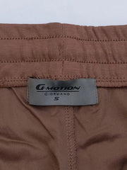 Men's Brown Embroidery Logo Shorts