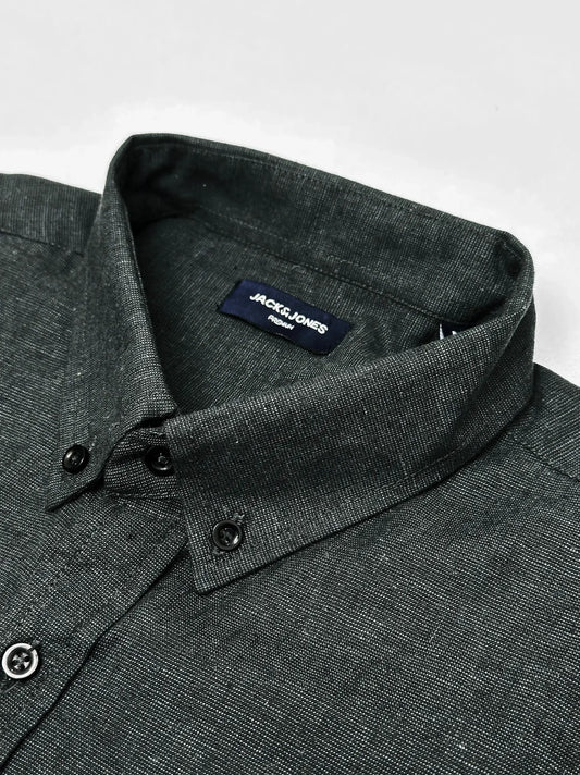 Men's Charcoal Grey Casual Shirt