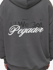 Men's Chest Colne Logo Hoodie - Dark Gray