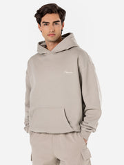 Men's Chest Colne Logo Hoodie - Light Brown