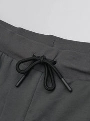 Men's Drak Gray Embroidery Logo Shorts